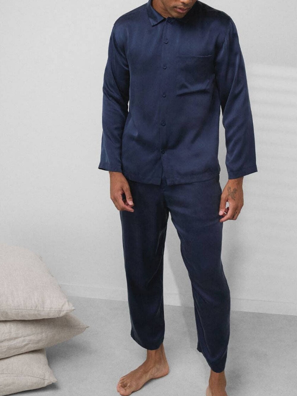 Lunya Men's Navy Relaxed Pajama Pants